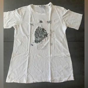 The Kooples Mens embroidered skull t shirt- small